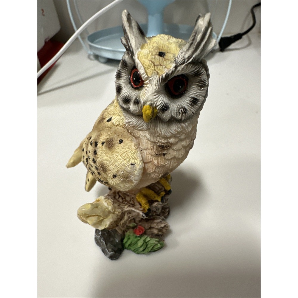 Owl Perched On‎ A Tree Stump Shelf Sitter 4"